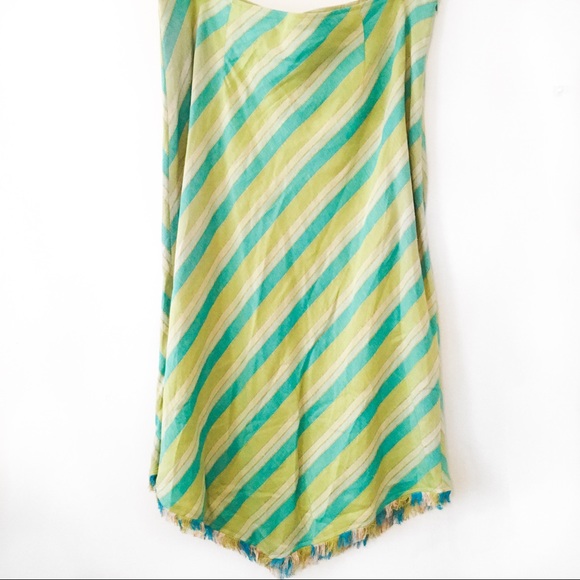 Ashley Stewart Dresses & Skirts - Green and blue stripped and tousled skirt